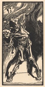 Bir palyaço olarak ölüm, bilboquet oynarken by Johannes Josephus Aarts