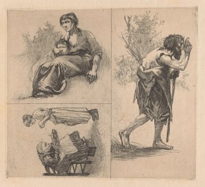 İnsan figürleri ile üç performans by Johannes Josephus Aarts