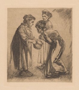 Pot ile üç kadın by Johannes Josephus Aarts