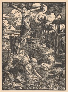 Tepelik manzara içinde çarmıha gerilmiş adam by Johannes Josephus Aarts