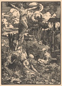 Tepelik manzara içinde çarmıha gerilmiş adam by Johannes Josephus Aarts