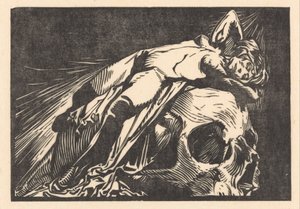 Kafatasının üzerinde yatan kadın by Johannes Josephus Aarts