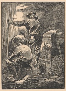 Su kenarında dört işçi by Johannes Josephus Aarts