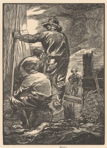 Su kenarında dört işçi by Johannes Josephus Aarts