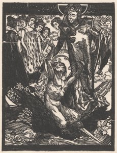 Kuş sırtında adam olan kadın figürleri by Johannes Josephus Aarts