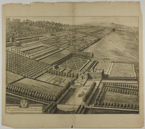 Kent County'deki Fair Lawn, Britannia Illustrata'dan 49 numaralı plaka by Johannes Kip