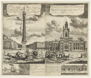 Gebruik van de slangbrandspuiten, Londra, yak. 1690-1700 Yeni emme solucanı Motor Yangınları hızlı ve kolay söndürmek ve havuzları ve diğer durgun suları boşaltmak için (...) (nesne üzerindeki başlık) Machina nova exuctoria vermi: formis Flammis restinguen by Johannes Kip