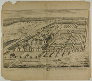 Kent'teki Sevenoaks Parish'te Knowle, Britannia Illustrata'dan plaka 24 by Johannes Kip
