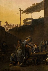 Bir İtalyan hanının önünde içki içenler by Johannes Lingelbach