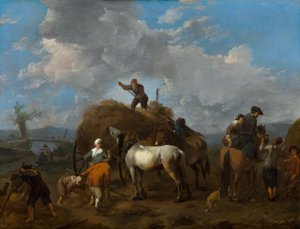 Felemenkçe: Saman Hasadı by Johannes Lingelbach
