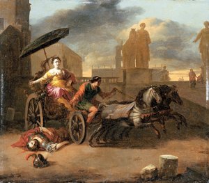 Arabasında Tullia ile Servius Tullius