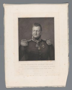 David Hendricus, Baron Chassé, Korgeneral, Antwerp Kalesi ve Majestelerinin Doğu Scheldt'teki Deniz Kuvvetleri Başkomutanı (nesne üzerindeki başlık) by Johannes Philippus Lange