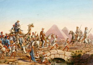 Prusya Prensi Albert, maiyeti ile Giza