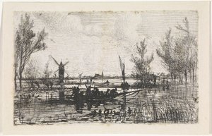 Hollandalı manzara by Johannes Tavenraat
