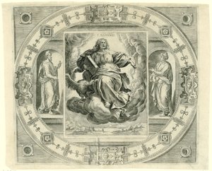 Evangelist John S. Iohañis (nesne üzerindeki başlık) Dört Evangelist (dizi adı) by Johannes Wierix (rejected attribution)