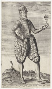 Karanfil ile bilinmeyen adam Verganckeliick dan (nesne üzerindeki başlık) by Johannes Wierix