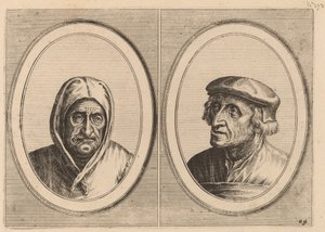 "Aecht Sonder-ziel" ve "Heertje Al-te-mooy" by Johannes and Lucas van Doetechum after Pieter Bruegel the Elder