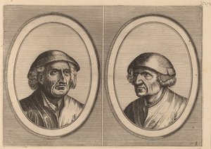 "Hans Onvertsaeght" ve "Koen Slock lekesi" by Johannes and Lucas van Doetechum after Pieter Bruegel the Elder