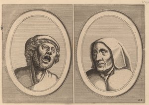 "Hansje Singh in Veldt" ve "Blaeuwe Aecht" by Johannes and Lucas van Doetechum after Pieter Bruegel the Elder