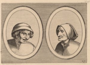"Keesje Licht-hart" ve "Verblinde Swaen" by Johannes and Lucas van Doetechum after Pieter Bruegel the Elder