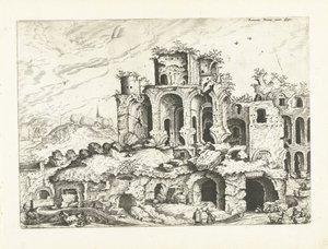 Palatine Tepesi kalıntılarının üçüncü görünümü Roma kalıntıları, 1561 (dizi başlığı)