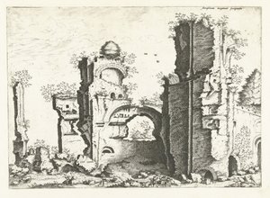 Kalıntıların görünümü, muhtemelen Caracalla Hamamları Roma kalıntıları, 1561 (dizi başlığı)