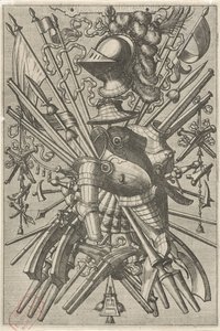 Bir silah kupasından oluşan yüzey dekorasyonu Ödüllü yüzey süslemeleri ve frizler (seri başlığı) by Johannes of Lucas van Doetechum
