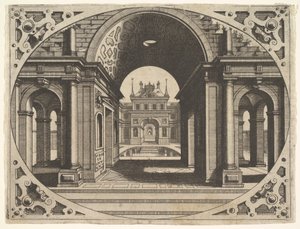 Varie Architecture'dan Plaka, yakl. 1560. by Johannes van Doetecum I