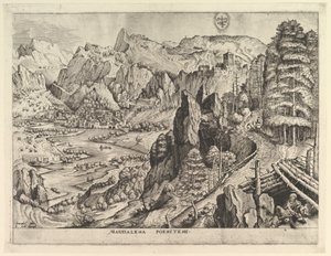 Büyük Manzaralardan Tövbekar Magdalene Magdalena poenitens, yaklaşık. 1555-56. by Johannes van Doetecum I