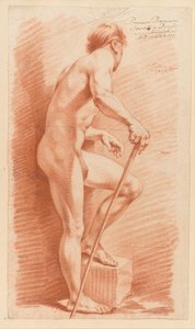 Çıplak erkek ayakta, yandan görünüm (1. ödül 1773) by Johannes van Dregt