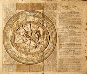 Hollandalı haritacı Johannes van Keulen (1654-1715) tarafından yapılan göksel planisfer. Takımyıldızlar temsil edilir ve hareketli bir daire, yılın ayına göre yıldızların konumunu takip etmeyi mümkün kılar. Barselona. Barselona Denizcilik Müzesi