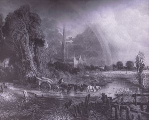 Çayırlardan Salisbury Katedrali, Bibbys Yıllık by John (after) Constable
