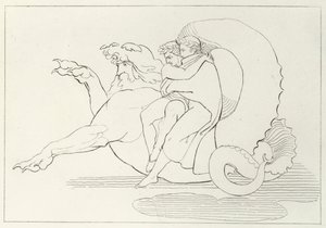 Gerion, Inferno, Canto 17 (gravür) by John (after) Flaxman
