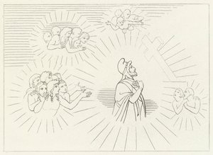 Heavenly Splendours, Cennet, Canto 20 (gravür) by John (after) Flaxman