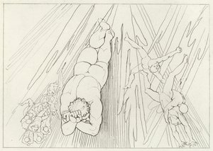 Lucifer, Araf, Canto 12 (gravür) by John (after) Flaxman