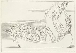Benediction, Araf, Canto 2 (gravür) by John (after) Flaxman