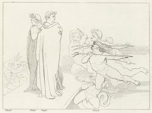 Köprü, Cehennem, Canto 21 (gravür) by John (after) Flaxman