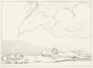 Deprem, Araf, Canto 20 (gravür) by John (after) Flaxman