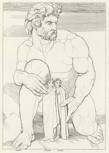 Devler, Cehennem, Canto 31 (gravür) by John (after) Flaxman