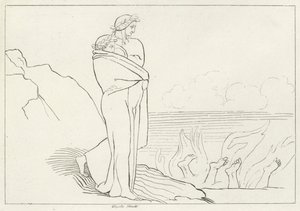 Simony Körfezi, Inferno, Canto 19 (gravür) by John (after) Flaxman