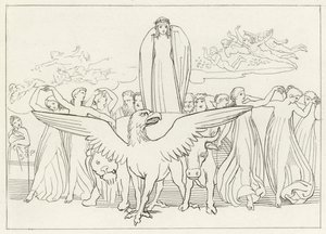 Gizemli Araba, Araf, Canto 31 (gravür) by John (after) Flaxman