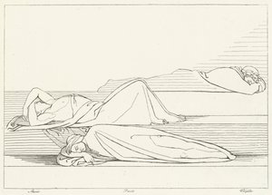 Yatan Şairler, Araf, Canto 27 (gravür) by John (after) Flaxman