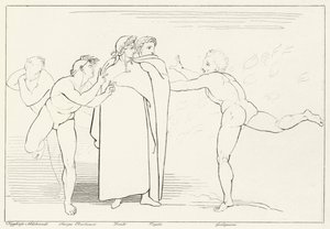 Ateş Yağmuru, Cehennem, Canto 16 (gravür) by John (after) Flaxman
