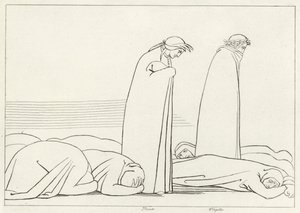 Avarice Bölgesi, Araf, Canto 19 (gravür) by John (after) Flaxman