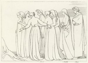 Eunoe Nehri, Araf, Canto 33 (gravür) by John (after) Flaxman
