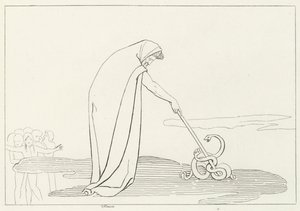 Tiresias, Inferno, Canto 20 (gravür) by John (after) Flaxman