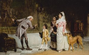 Goblen Üzerindeki Ata (renkli taş) by John (after) Hassall