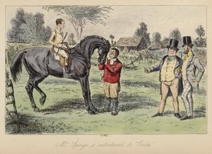 Bay Sünger'in Spor Turu için John Leech illüstrasyonu (renkli gravür) by John (after) Leech