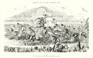 1851 Büyük Sergi Anıtları, Onsekiz Yüz Elli Bir için Büyük Derbi Yarışı (gravür) by John (after) Leech