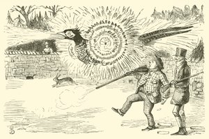 Sülün çekimi (gravür) by John (after) Leech